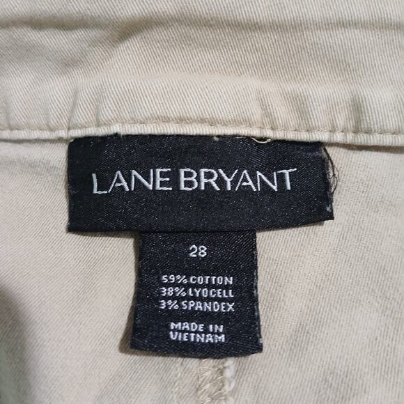 Torrid Jean Cut-Offs 30 AND Lane Bryant Khaki shorts 28-easy care plus size - Picture 3 of 15